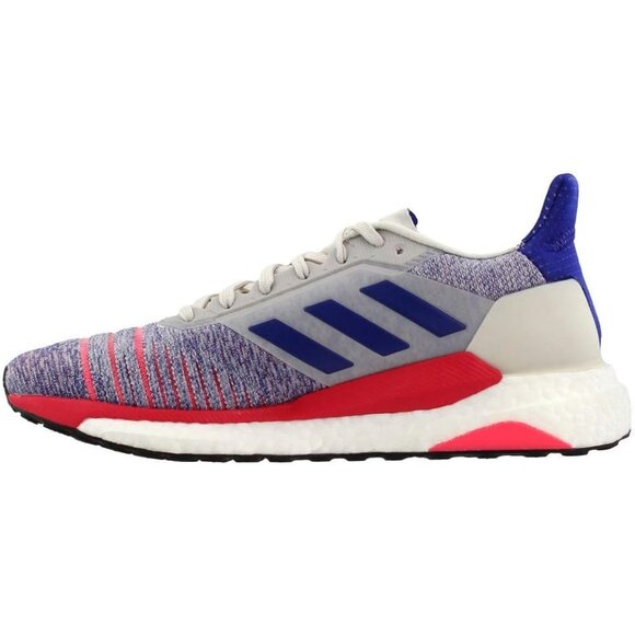 Adidas Womens Solar Glide Running Shoes Raw White/Active Blue/Shock Red Size 11 - Picture 4 of 7